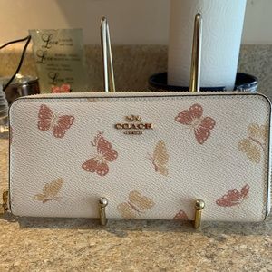 Coach Butterfly Zip Around Wallet